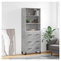 vidaXL Skříň highboard betonově šedá 69,5x34x180 cm kompozitní dřevo