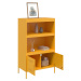 vidaXL Skříň highboard hořčicově žlutá 68 x 39 x 113 cm ocel