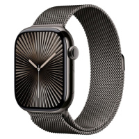 Apple Watch Series 10 Cellular 46mm Břidlicově šedý titan s břidlicově šedým milánským tahem S/M