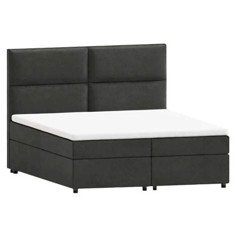 Tmavě šedá boxspring postel s úložným prostorem 160x200 cm Rico – Ropez