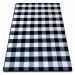 Dywany Lusczow Kusový koberec SKETCH HARRY bílý / černý - kostkovaný