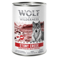 Wolf of Wilderness konzervy 6 x 400 g , 5 + 1 zdarma! - Senior se spoustou čerstvé drůbeže Stony