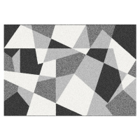Koberec, černá/šedá/bílá, 133x190, SANAR