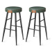 VASAGLE Barová stolička EKHO 63 cm zelená 2 ks