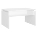 SHUMEE Konferenční stolek bílý vysoký lesk 68 × 50 × 38 cm dřevotříska, 808338