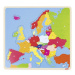 Puzzle na desce - Evropa Montessori