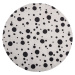 Dětský černo-šedý koberec Bloomingville Mini Dots, ⌀ 80 cm