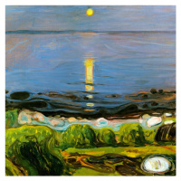 Obrazová reprodukce Summer Night by the Beach, Edvard Munch, 40 × 40 cm