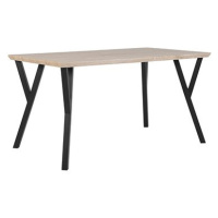 Jídelní stůl 140 x 80 cm, světlé dřevo s černým BRAVO, 168940