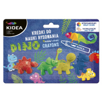 Kidea Kidea, KDNR4KKA, sada olejových pastelů/voskovek pro nejmenší děti, dinosauři, 4 ks