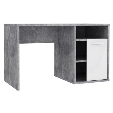 Psací Stůl Canmore 120cm Beton/Bílý Lesk BAUMAX