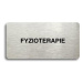 Accept Piktogram "FYZIOTERAPIE" (160 × 80 mm) (stříbrná tabulka - černý tisk bez rámečku)