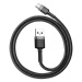 Datový kabel Baseus Cafule Cable USB for Type-C 3A 0.5M, šedá/černá