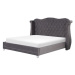 BELIANI postel AYETTE 180 × 200 cm, sametová, šedá