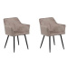 Sada dvou béžovo-šedých jídelních židlí JASMIN, 110523