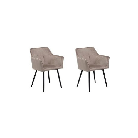 Sada dvou béžovo-šedých jídelních židlí JASMIN, 110523 BELIANI