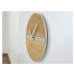 ModernClock Nástěnné hodiny Oak Mirror hnědé