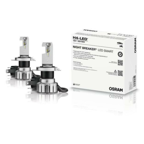 OSRAM H4 NIGHT BREAKER LED SMART +330% 21/20W 12V homologace Profi-Set 2ks 64193DWNBSM