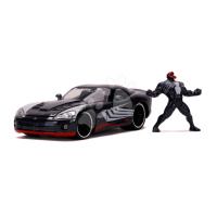 Autíčko Dodge Viper SRT10 Marvel Jada kovové s otevíratelnými částmi a figurka Venom délka 19 cm