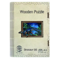 Puzzle Dinosaurus A3, dřevěné, svítící