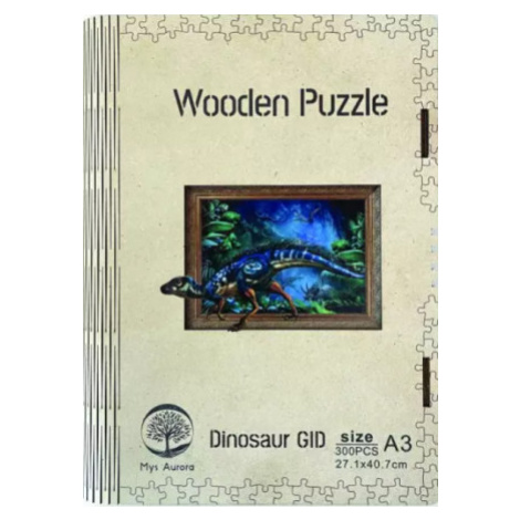 Puzzle Dinosaurus A3, dřevěné, svítící EPEE Czech