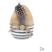 Sada 2 dřevěných velikonočních dekorací s motivem vejce Ego Dekor Feather