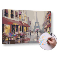 Malování podle čísel DÉŠŤ V PAŘÍŽI – nízká náročnost