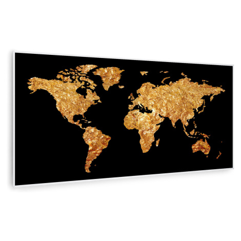 Klarstein Wonderwall Air Art Smart, infračervený ohřívač, 120 x 60 cm, 700 W, zlatá mapa