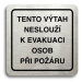 Accept Piktogram "tento výtah neslouží k evakuaci osob II" (80 × 80 mm) (stříbrná tabulka - čern