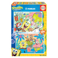 Puzzle Bob Esponja Educa 2 x 100 dílků od 4 let