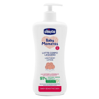 CHICCO - Mléko jemné tělové s dávkovačem Baby Moments Sensitive 97 % přírodních složek 500 ml