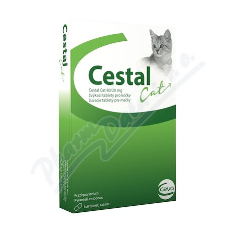 Cestal Cat 80/20mg žvýkací tablety pro kočky tbl.8