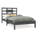 Rám postele šedý masivní dřevo 100 × 200 cm, 3105657