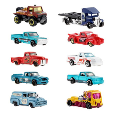 Hot Wheels 10 ks truck (E-COMM) - Sada autíček Mattel