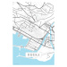 Mapa Rijeka white, (26.7 x 40 cm)