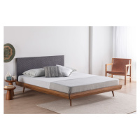Tmavě hnědá dřevěná postel LUNA Masis, 90X190