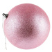 DECOLED Plastová koule, prům. 20 cm, jemně růžová, glitter