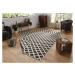 NORTHRUGS - Hanse Home koberce Kusový koberec Twin-Wendeteppiche 103124 schwarz creme – na ven i