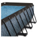 Bazén s pískovou filtrací Stone pool Exit Toys ocelová konstrukce 400*200*122 cm šedý od 6 let