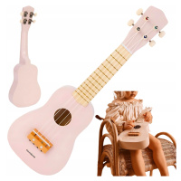 Dřevěná Kytara Ukulele Hračka Pro Dívku Na Učení Hry 4 Struny