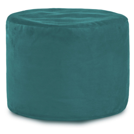 Plyšová taburetka Cilindro modrá