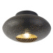 Chytrá stropní lampa černá se zlatou 25 cm včetně Wifi A60 - Radiance