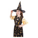 Dětský kostým čarodějnice černo-zlatá (S)