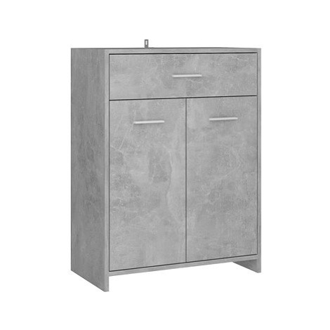 Shumee Koupelnová skříňka - betonově šedá, 60 × 33 × 80 cm, dřevotříska