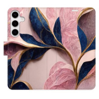 iSaprio flip pouzdro Pink Leaves pro Samsung Galaxy S24+