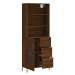 vidaXL Skříň highboard hnědý dub 69,5 x 34 x 180 cm kompozitní dřevo