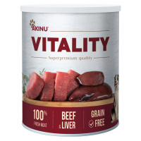 Akinu VITALITY konzerva pro psy hovězí s játry mleté 800 g