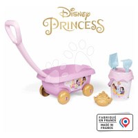 Vozík na tahání Disney Princess Garnished Beach Cart Smoby s kbelík setem od 18 měsíců