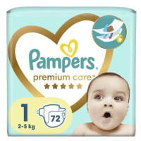 PAMPERS Premium Care Plenky jednorázové 1 (2-5 kg) 72 ks