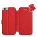 Flip pouzdro na mobil Apple iPhone 6 / iPhone 6s - Červené - kožené - Red Leather